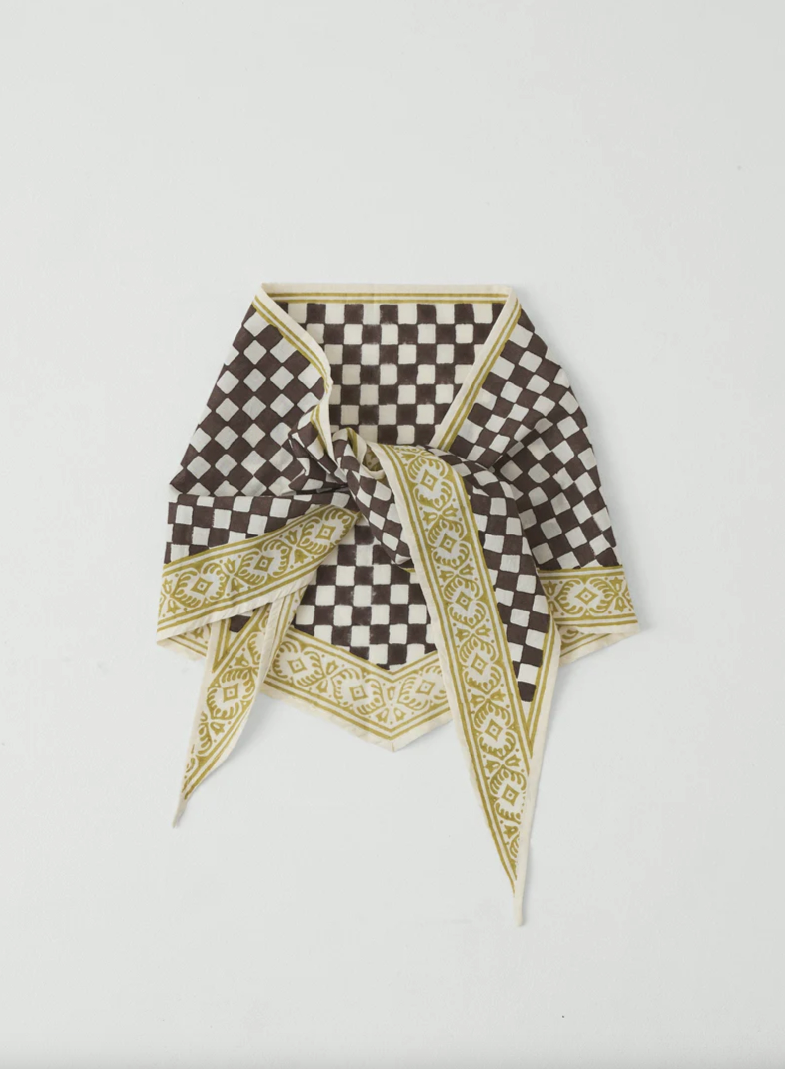 BANDANA W SZACHOWNICĘ CZEKOLADA