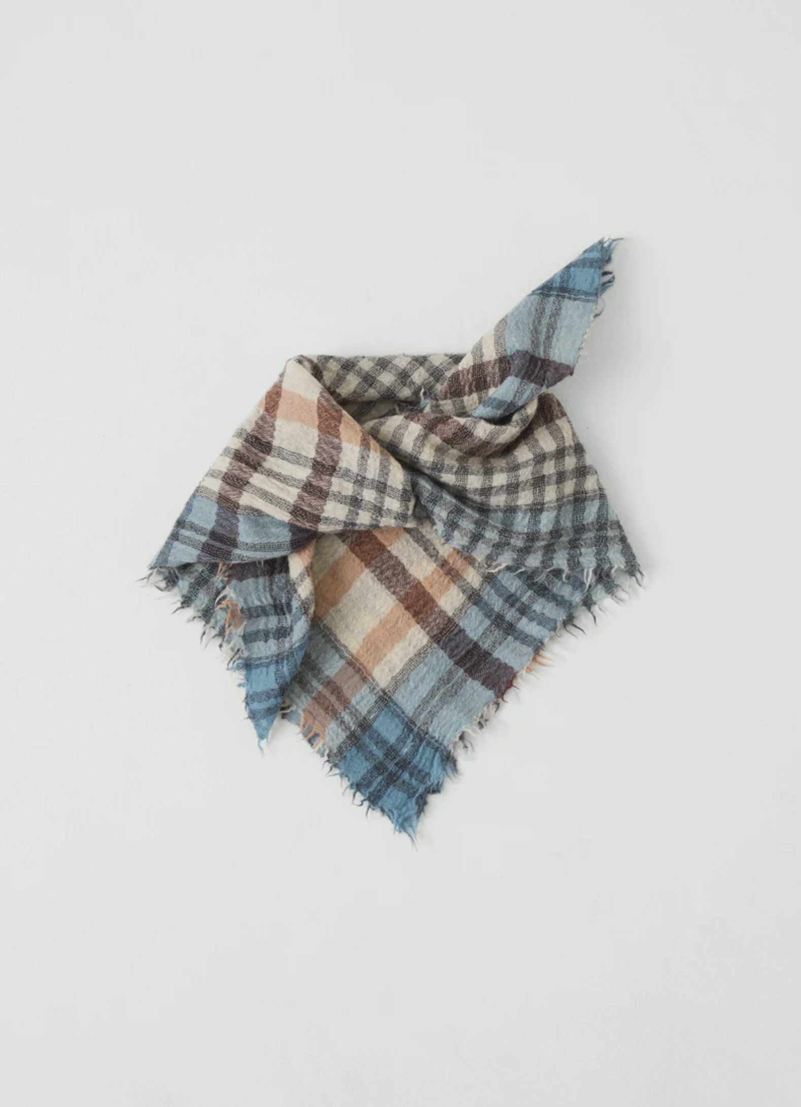 WEŁNIANA BANDANA BŁĘKITNA